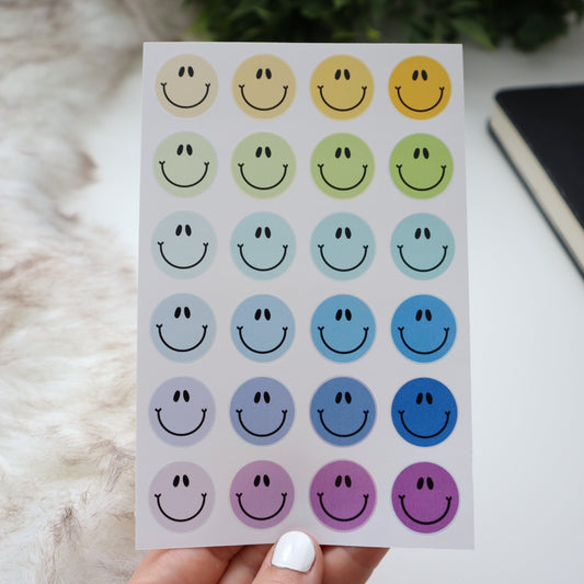 Smiley Face Sticker Sheet