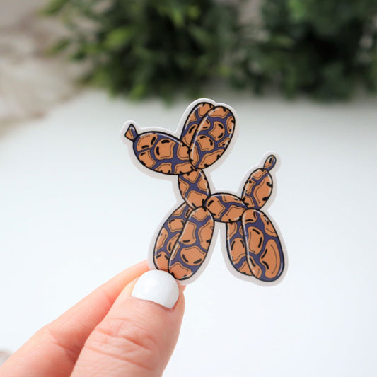 Balloon Dog Purple Melty Smiley Face Pattern