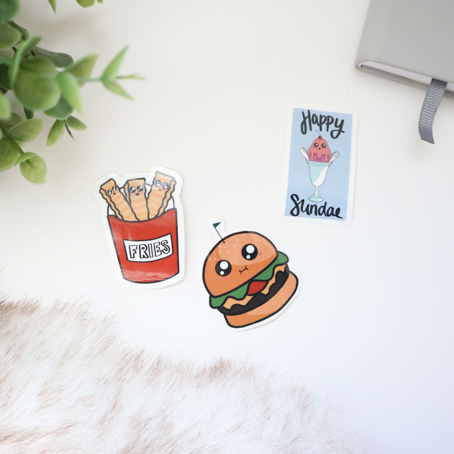 Happy Die-Cut Sticker Pack - Cute Kawaii Aesthetic