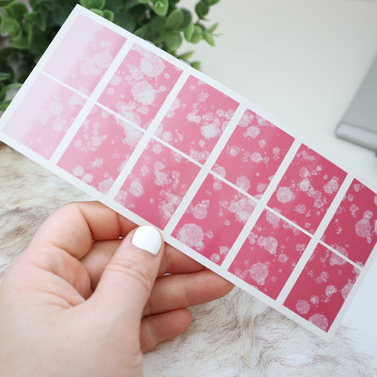 Pink Paint Splatter Sticker Sheet