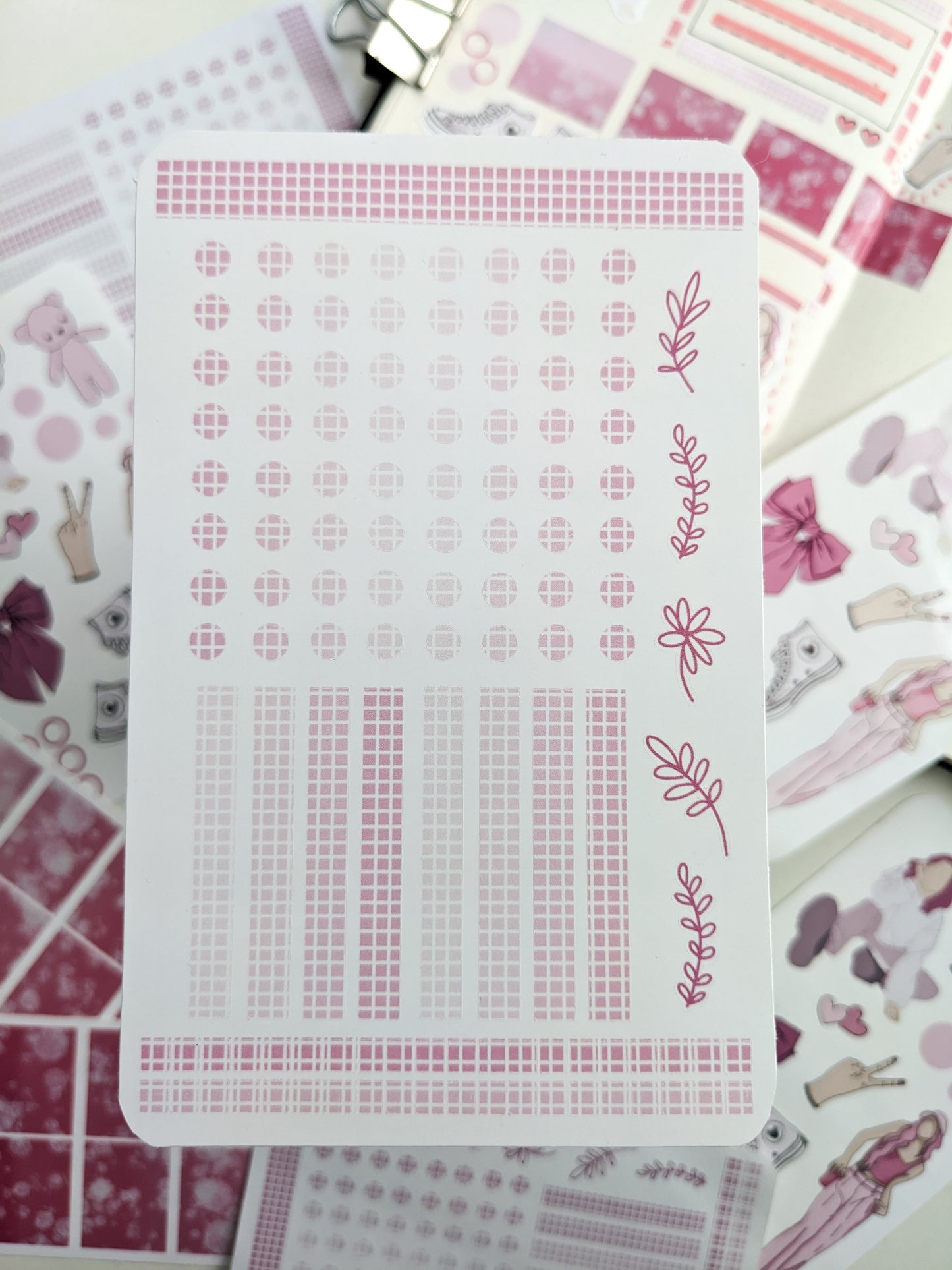 Pink Gradient Sticker Sheet