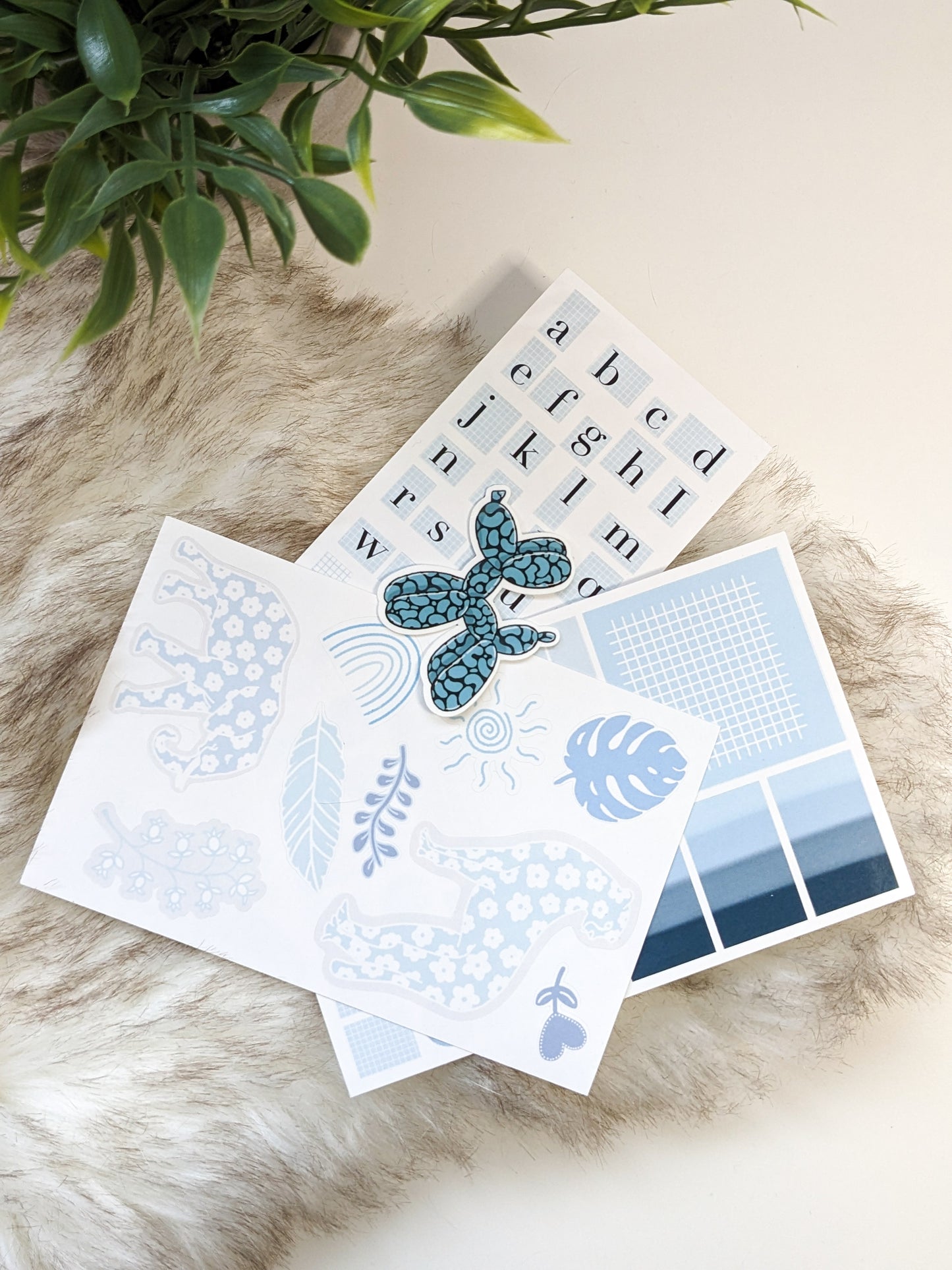 Baby Blue Themed Sticker Pack